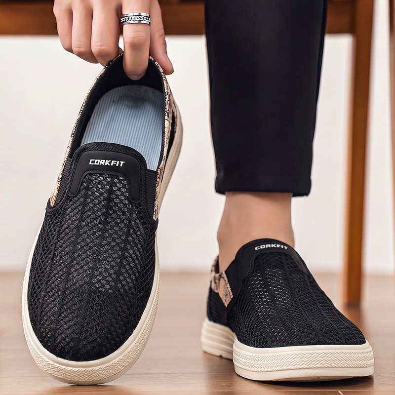 Outdoor Sports Shoes - Chinelos masculinos de verão com malha