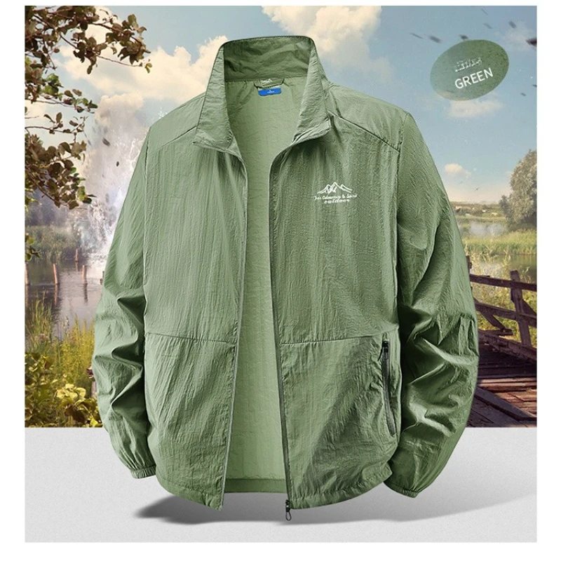 Outdoor Sport Clothing Brands - Casacos UPF50+ para Homens, Jaqueta Leve