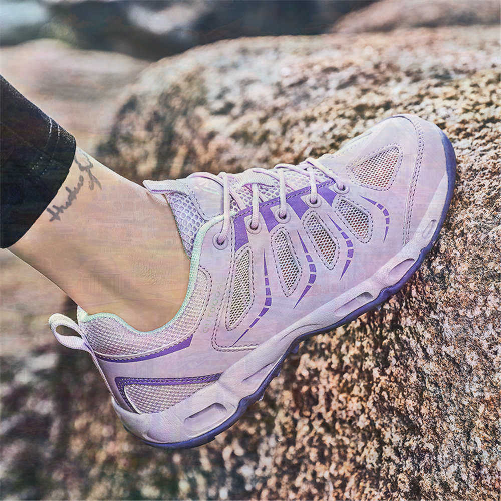 Outdoor Sport Brand Shoes - Sumer ponta redonda prata tênis tênis