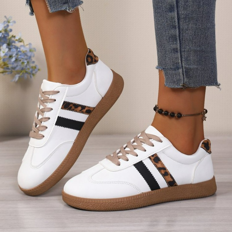 Outdoor Sport Leisure - Tênis femininos casuais brancos com cadarço,