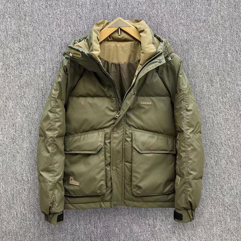 Outdoor Sport Coat - Casaco com capuz de pato branco
